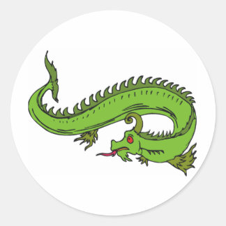 Sticker Rond Dragon Warrior 11