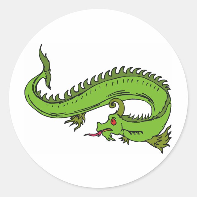 Sticker Rond Dragon Warrior 11 (Devant)