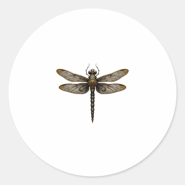 Sticker Rond Dragonfly Animal Art Graphic Dragonfly (2) (Devant)