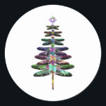 Sticker Rond Dragonfly Christmas Tree Chemise Insect Lover Xmas<br><div class="desc">Dragonfly Christmas Tree Chemise Insect Lover Xmas C</div>
