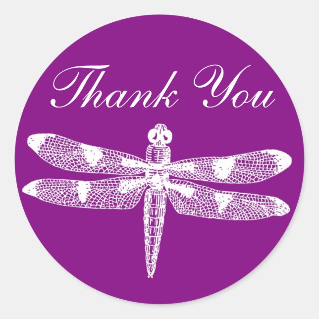 Sticker Rond Dragonfly Graphic Merci Round (Devant)