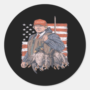 Sticker Rond Drake Dux Waterfowl Chasse au canard Gear Hommes