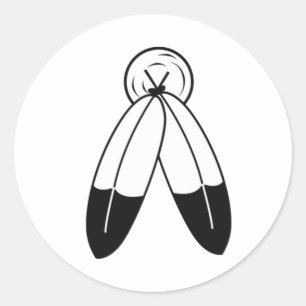 Sticker Rond Drapeau à deux esprits