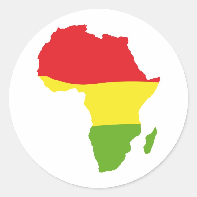 Sticker Rond drapeau africain (Devant)