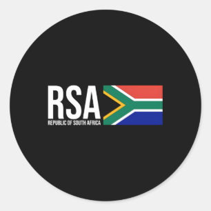 Sticker Rond Drapeau Afrique du Sud Rsa Sport Athlétisme Style