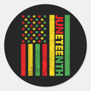 Sticker Rond Drapeau Afro-Américain Drapeau JunetDix Chemises F