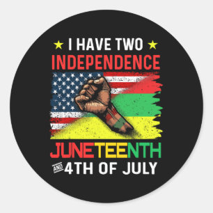 Sticker Rond Drapeau afro-américain Juneteenth 1865 États-Unis