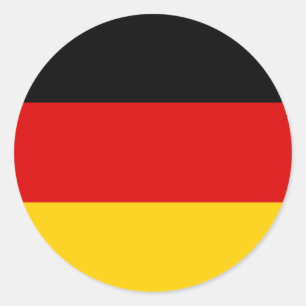 Sticker Rond Drapeau Allemagne