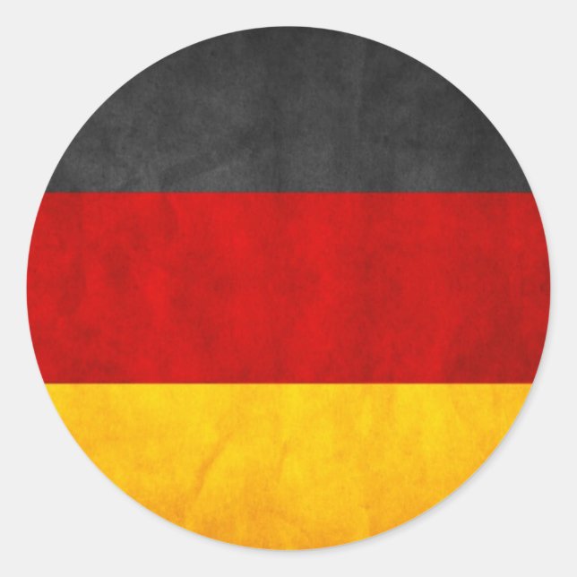 Sticker Rond Drapeau Allemagne (Devant)
