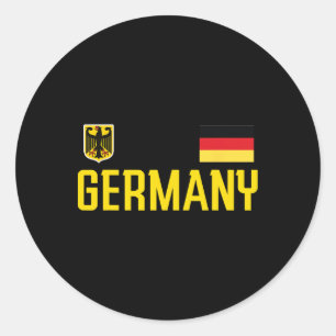 Sticker Rond Drapeau Allemagne Deutschland Footbyll Football Fa