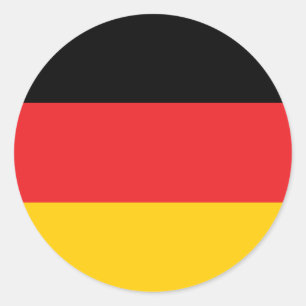 Sticker Rond Drapeau allemand