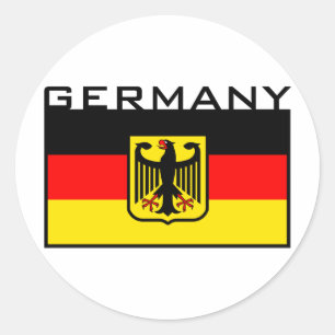 Sticker Rond Drapeau allemand