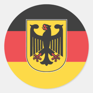 Sticker Rond Drapeau allemand
