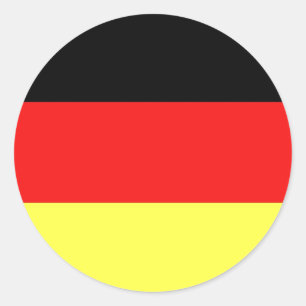 Sticker Rond Drapeau allemand