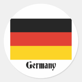 Sticker Rond Drapeau allemand