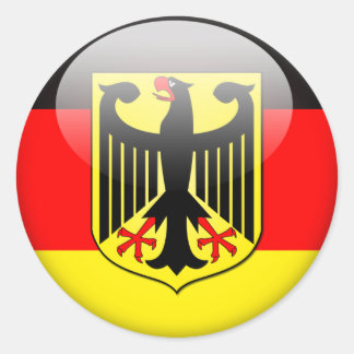 Sticker Rond Drapeau allemand 2.0