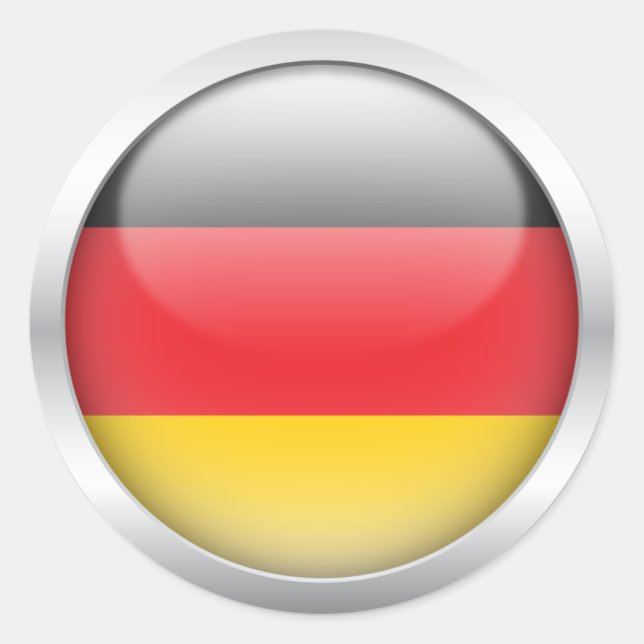 Sticker Rond Drapeau allemand à Orb (Devant)