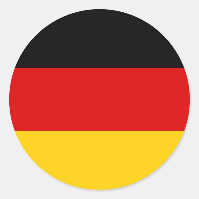 Sticker Rond Drapeau allemand, Drapeau allemand (Devant)