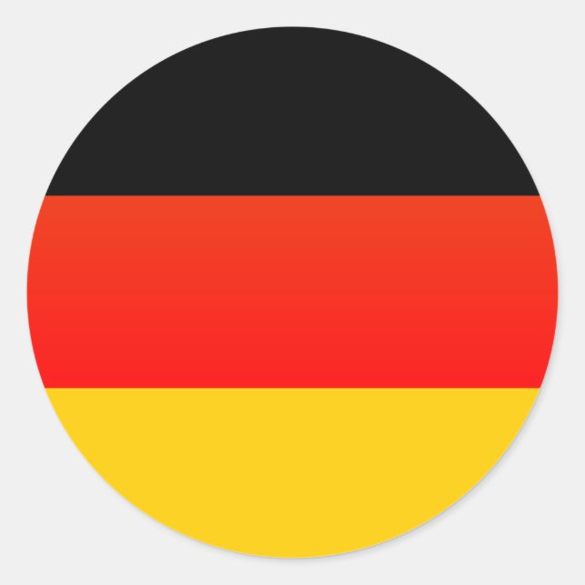 Sticker Rond Drapeau allemand ou Deutsche Flagge (Devant)