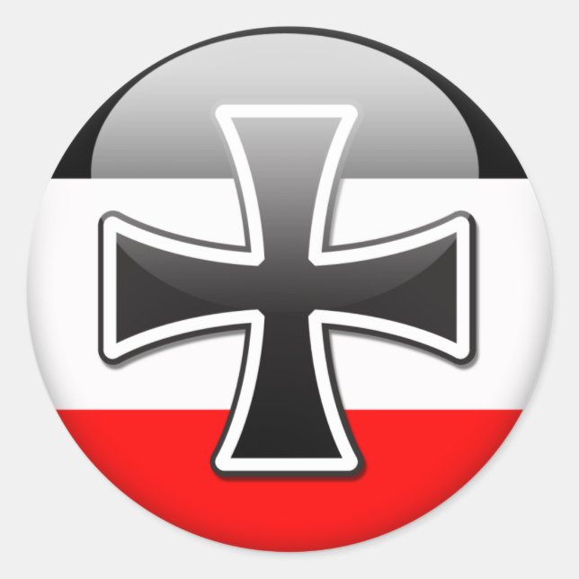 Sticker Rond Drapeau allemand WWI (Devant)