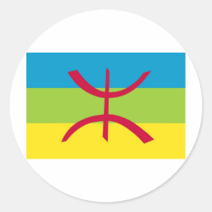 Sticker Rond Drapeau Amazigh
