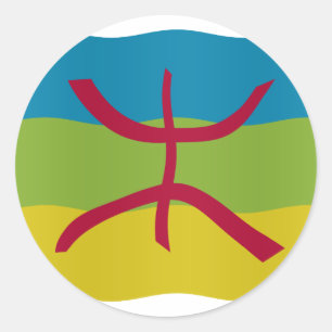 Sticker Rond Drapeau Amazigh