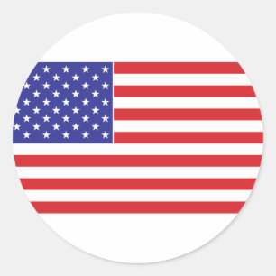 Sticker Rond Drapeau américain