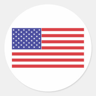 Sticker Rond Drapeau américain