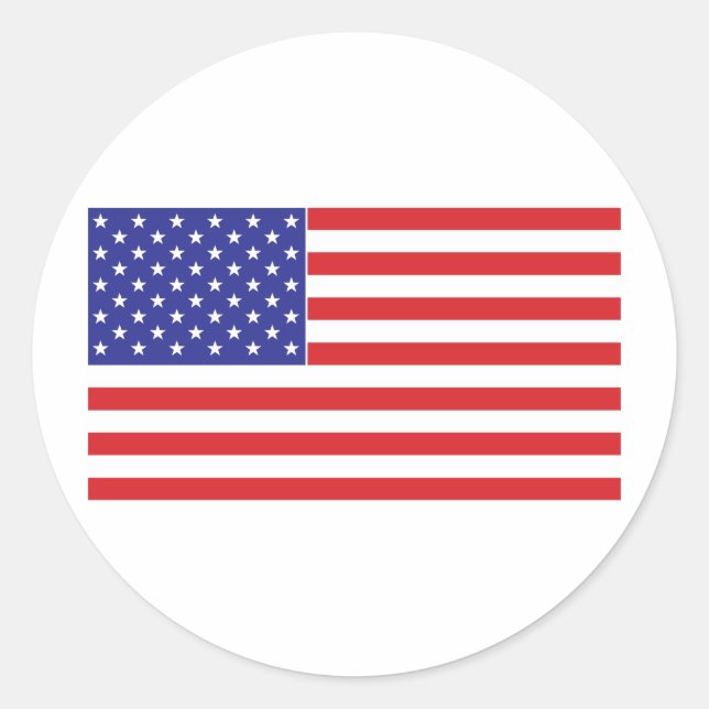 Sticker Rond Drapeau américain (Devant)