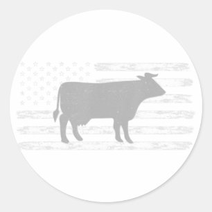 Sticker Rond Drapeau américain