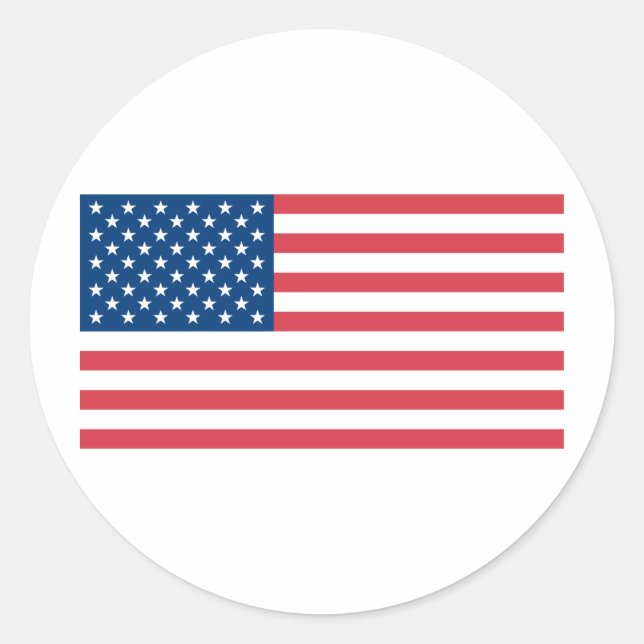 Sticker Rond Drapeau américain (Devant)
