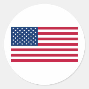Sticker Rond Drapeau américain