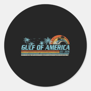 Sticker Rond Drapeau Américain 2025 Golfe Du Mexique