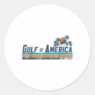 Sticker Rond Drapeau Américain 2025 Golfe M