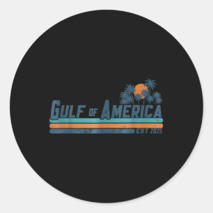 Sticker Rond Drapeau Américain 2025 Golfe M