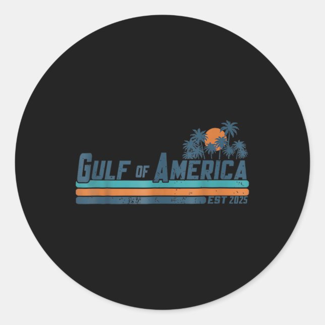 Sticker Rond Drapeau Américain 2025 Golfe M (Devant)