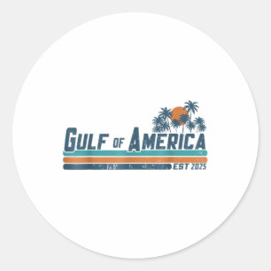 Sticker Rond Drapeau Américain 2025 Golfe M
