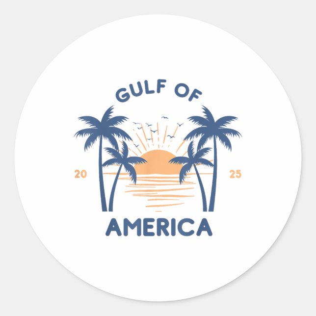 Sticker Rond Drapeau Américain 2025 Mexique Rétro (Devant)