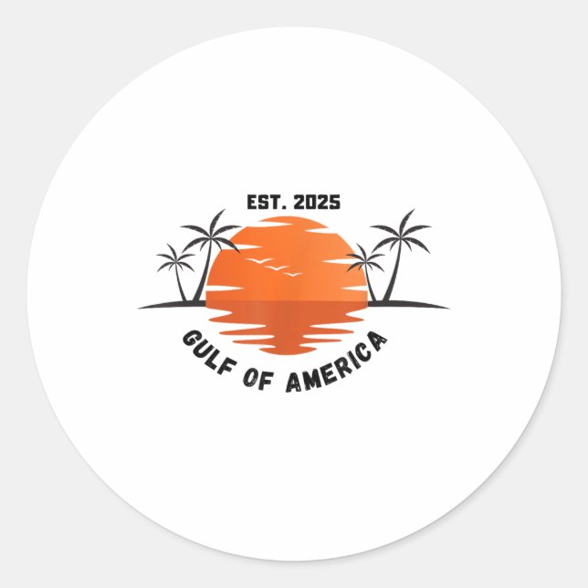 Sticker Rond Drapeau Américain 2025 Mexique Rétro (Devant)