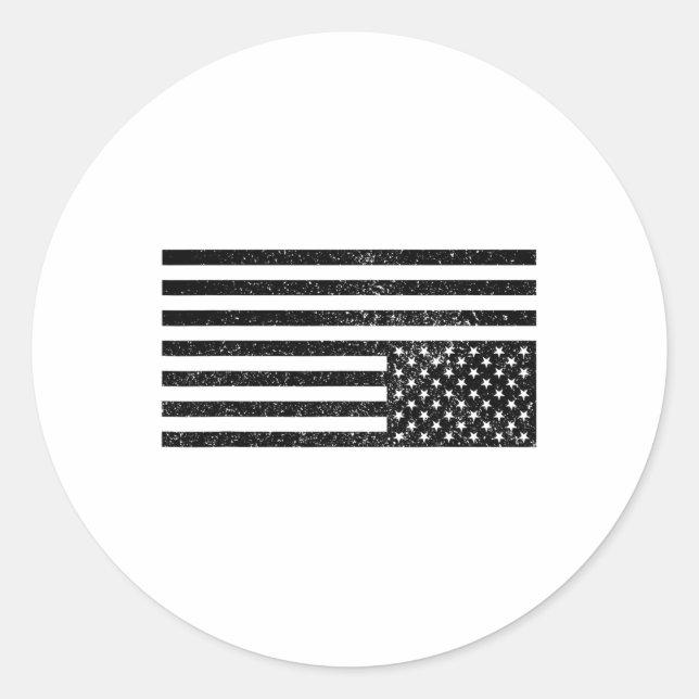 Sticker Rond Drapeau américain à l'envers  (Devant)