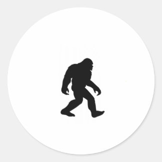 Sticker Rond Drapeau américain Bigfoot Sasquatch