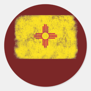 Sticker Rond Drapeau américain citoyen Amérique Drapeau d'État 