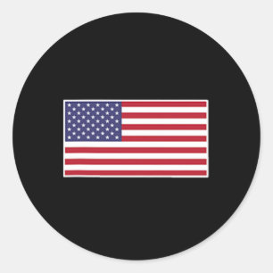 Sticker Rond Drapeau américain Cool Patriotique États-Unis Drap