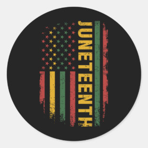 Sticker Rond Drapeau Américain Couleurs panafricaines Pour Célé