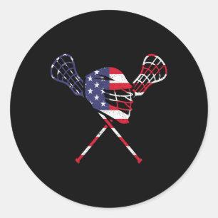 Sticker Rond Drapeau américain de crosse