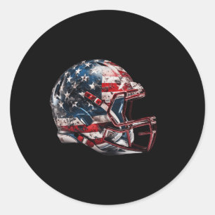 Sticker Rond Drapeau américain de football