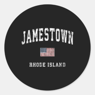 Sticker Rond Drapeau américain de Jamestown