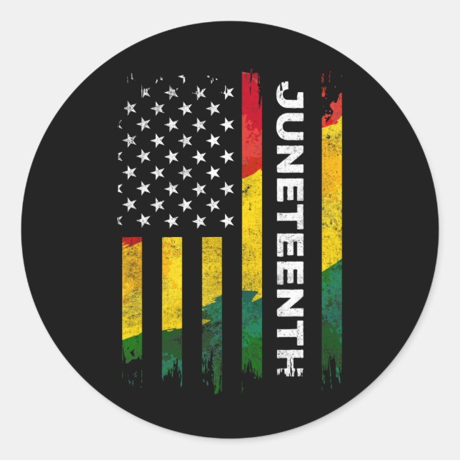 Sticker Rond Drapeau américain de la Fête de la Liberté (Devant)