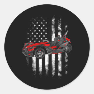 Sticker Rond Drapeau américain de la voiture de Slingshot Drape
