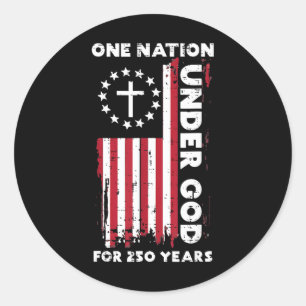 Sticker Rond Drapeau américain des États-Unis 250 ans 250e anni